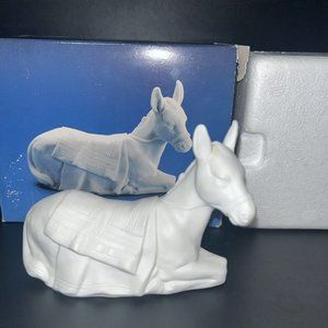 Vintage Avon Nativity Collectibles White Porcelain Figure The Donkey 1984
